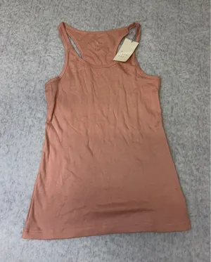 A New Day Womens Racerback Tank Top Peach Pink Sleeveless Scoop Neck Medium NEW thumbnail 1