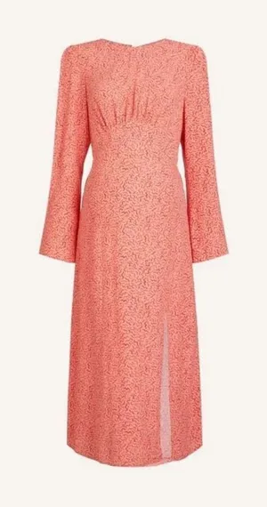 Mori Lee Nobody’s Child Maternity Tula Midi Dress in Saffy Squiggle Pink Size 14 NEW thumbnail 1