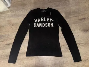 Harley Davidson Super soft Knit Sweater Black NWT XS 2022 thumbnail 1