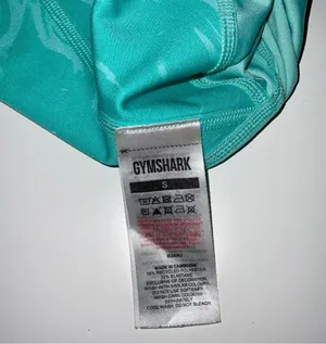 Gymshark Power High Rise Shorts Bright Turquoise Print Size: S thumbnail 7