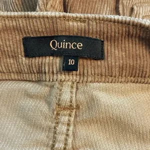 Quince Size 10 Organic Stretch Corduroy Straight Leg Pants Warm Brown Tan thumbnail 4