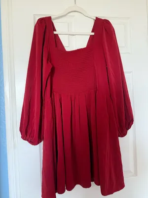Abercrombie red dress thumbnail 2