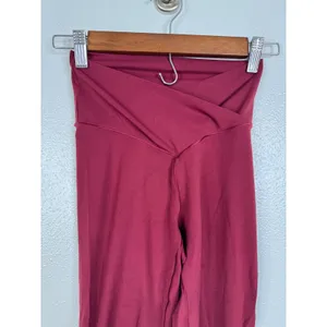 OFFLINE by Aerie Real Me Crossover 7/8 Leggings Burgundy Maroon High Rise Small thumbnail 3