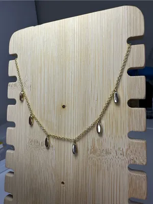 NWT Kendra Scott Gold 14k over Brass Oval Teardrop Accent Necklace Choker thumbnail 2