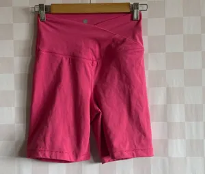 Yogalicious Hot Pink High-Waist Bike Shorts thumbnail 1