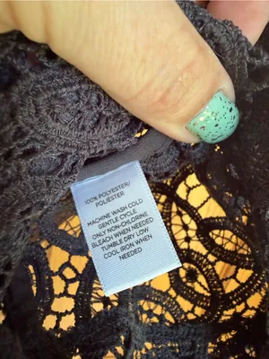 LOFT Women’s Charcoal Grey Floral Lace Mock Neck Top Blouse Short Sleeve Large thumbnail 5