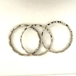 Cream and black enamel bundle of 3 wavy bangle bracelets thumbnail 5