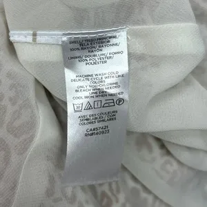 Ann Taylor Loft Brown White Animal Print Tiered Ruffle A-Line Flowy Skirt Size M thumbnail 5