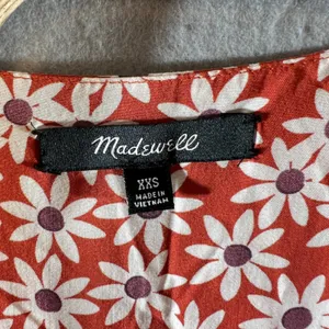 1145 | Madewell Floral Daisy Faux Wrap Viscose Midi Dress‎ Rust Orange Women XXS thumbnail 5