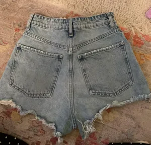 Zara Light Wash Jean Shorts thumbnail 2