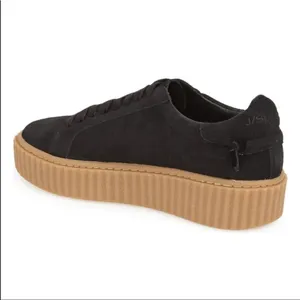 J/Slides‎ Suede Platform Sneaker Black Size 8 thumbnail 2