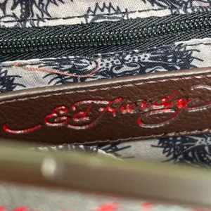 NWT Ed Hardy Denim Kisslock Frame Handbag thumbnail 6