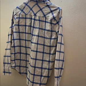 j crew Blue & beige Plaid Button-Up Shirt size 6 thumbnail 4