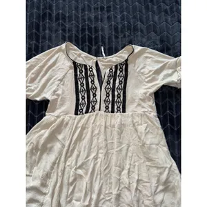 Free People‎ Women's Beige Embroidered Mirror Dress Size Xsmall thumbnail 3
