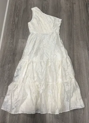 New Showpo Nadette Midi Dress One Shoulder Pleated Tiered Dress Medium MSRP $139 thumbnail 10
