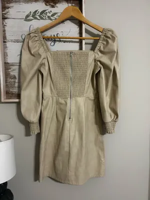 7 For All Mankind Tan Leather Dress thumbnail 2