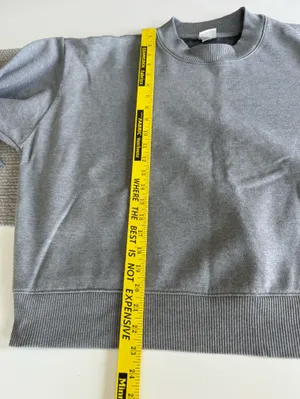 A New Day Light Gray Fleece Oversized Crewneck Sweatshirt Sz XXL thumbnail 7