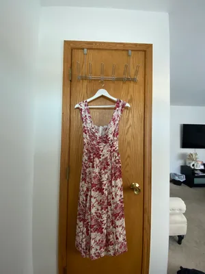 Reformation Violet Floral Midi Dress thumbnail 5