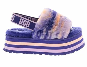 UGG Women's Disco Marble Slide Sandals Violet Night Size 7 Excellent Condition. thumbnail 1