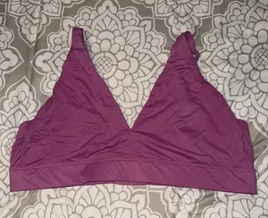 Joyspun Wireless V-Neck Bralette in Purple. Size XXL thumbnail 1