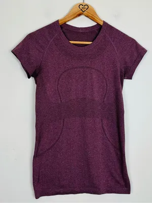Lululemon Dusty Plum Short Sleeve Swiftly Tech Top. Size 6 thumbnail 1