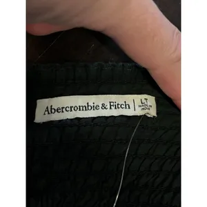 Abercrombie & Fitch Dress Womens Large Tall Black Linen Pleated Sundress thumbnail 9