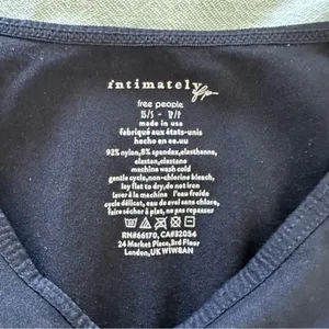 Free People Intimately Women’s Black Cropped Tank Low Sides Size XS/S thumbnail 3