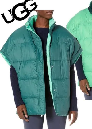 UGG Blue Sydnee Reversible Puffer Vest thumbnail 1