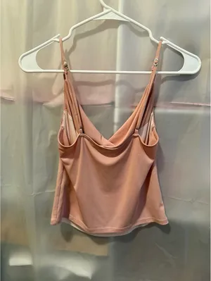 Lovers and Friends Pink Draped Cowl Neck Tank Top XS thumbnail 3