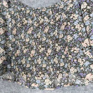 ASTR The Label Size-M Crop Top Brown Peach Floral Smocked Corset thumbnail 10