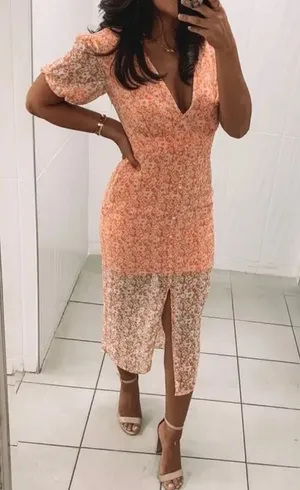 RTR The East Order Peaches Midi Dress size XS thumbnail 1