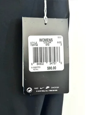 NIKE GOLF Dri-Fit New Black Golf Pants Women Sz2 Stretch Straight Athletic 72573 thumbnail 3