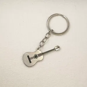 Guitar Car Keychain for Men Women Electric Guitar Keychain Key Ring Bag Charm thumbnail 2