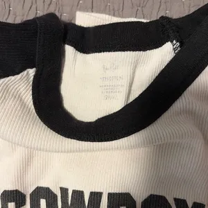 Brandy Melville/John Galt Cowboys 33 black and white Baby Tee, Gentley Worn thumbnail 3