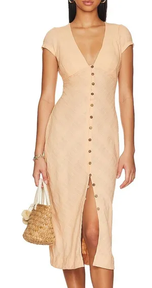 Free People = New in Town Midi‎ Dress thumbnail 1