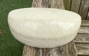 Coach Signature Monogram‎ OFF WHITE Hard Clamshell Eye Glass Sunglasses Case thumbnail 1