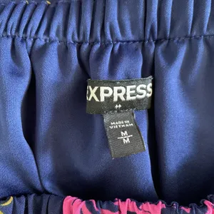 Express Dress‎ Medium Blue Pink Floral Boho Romantic Feminine thumbnail 6