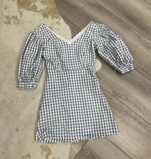 Urban Outfitters Gingham Half Puff Sleeve Dress thumbnail 2