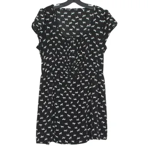 Dress Horse Cottage Dark Academia Equestrian Boho Minimalist Mini Black Large thumbnail 2