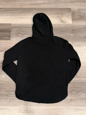 Lauren Ralph Lauren Women's Black Medium Hoodie Waffle Knit Sweater thumbnail 8