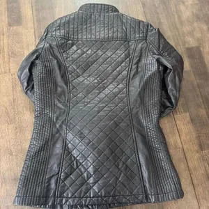 New Celsius Vegan Leather Black Biker Jacket thumbnail 5