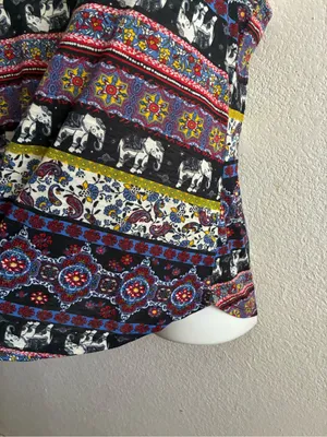 Self Esteem Bohemian Print Race Back Tank Multicolor L thumbnail 5