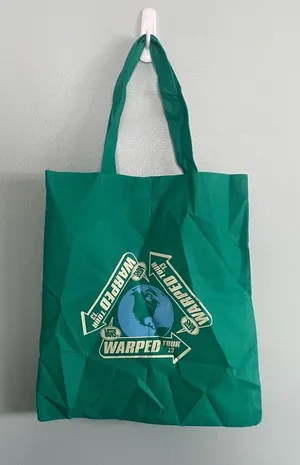 Vans Warped Tour- Green Warped Eco 2013 Tote Bag thumbnail 1