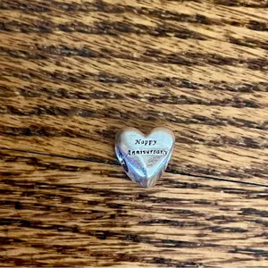 Pandora Moments Charm - Happy Anniversary with Gold Heart S925/14k 791290 thumbnail 4