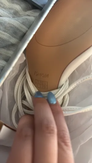 White Lace up heels Amazon ISNOM thumbnail 7