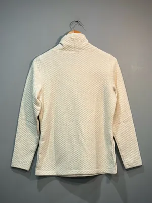 Cream L.L. Bean Textured Cowl Neck Sweater Size XS EUC thumbnail 4