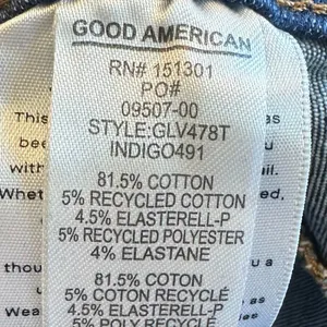 Good American Power Stretch Pull-On Skinny Jeans Dark Wash Size 3 Large Women's thumbnail 9
