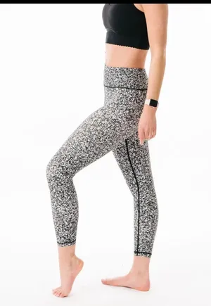 (NWT) Black Mosaic Soft n Snug Mid-Rise 7/8 24", Large (8-10) thumbnail 6