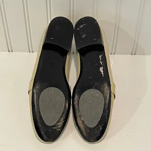Minhk Patent Leather Penny Loafers Wmn Cream Preppy Almond Toe Slip On Shoes 8.5 thumbnail 6