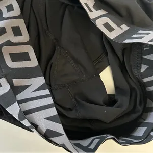 Nike Pro Black Biker Shorts Twist Waist Women's Black Athletic Shorts L thumbnail 4